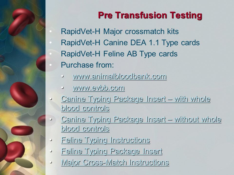 AABB Standards and How They Apply to Blood Bank Pre-Transfusion